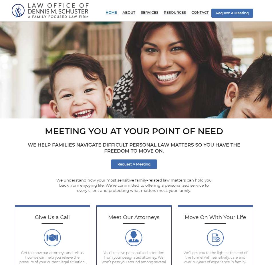 How Schuster Family Law Attracts its Target Market with a New Website