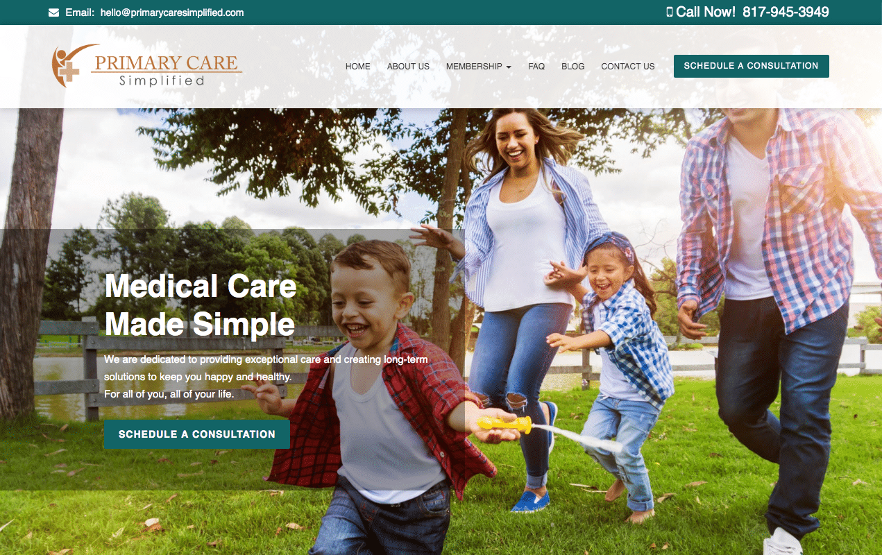 Primary Care Simplified Improved Their Brand with a Website Makeover